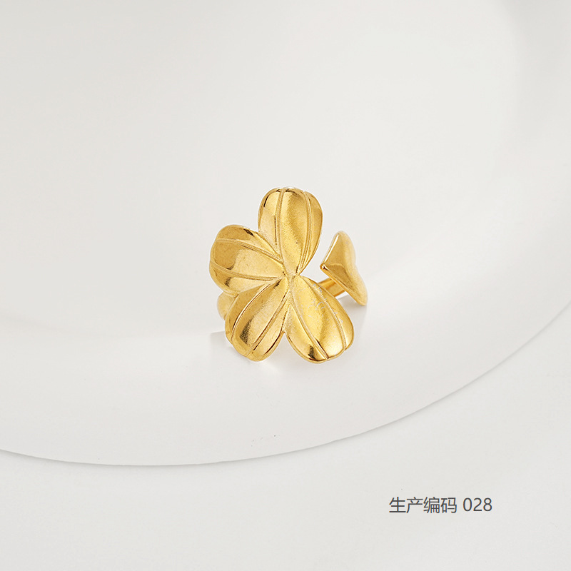 Stainless steel, flowered, 24.5mm