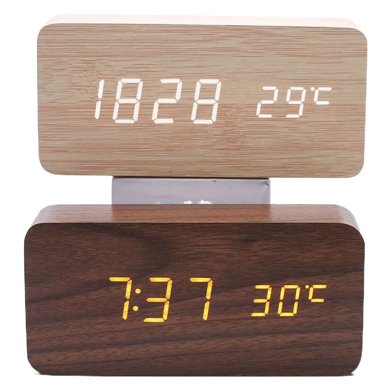 Креативные многофункциональные голосовые деревянные часы для дома минималистские деревянные часы многофункциональные электронные часы для студентов