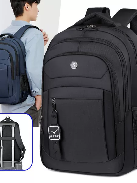 Casual Business Style Men's Backpack for Short-Distance Business Trips, Multi-Pocket Computer Bag, Comfortable Carrying Large-Capacity Backpack for Men
