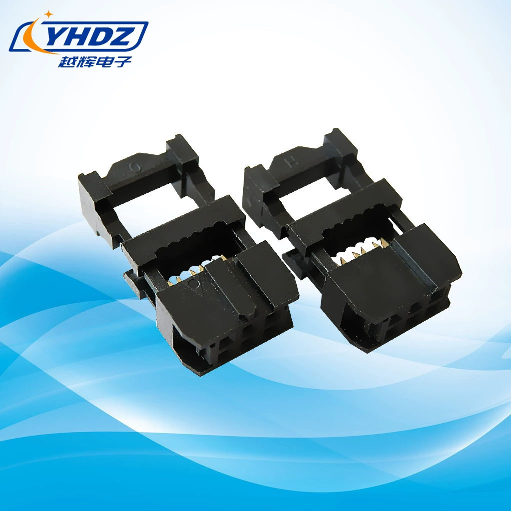 Серые прямые связи с розничной торговлей фабрики соединителя места ИДК коровы головы давления ФК Джейн головы кабеля 2.54ИДК 6П Большие Благоприятно