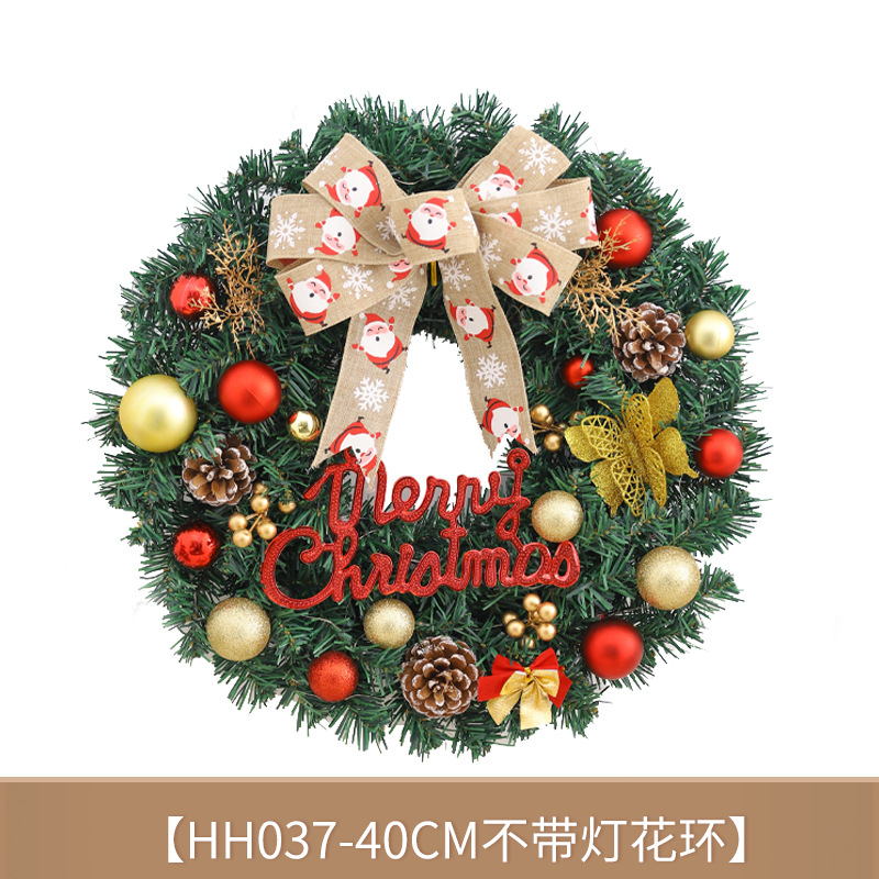 Navidad guirnalda Estilo nórdico decoraciones de Navidad hogar pared colgante puerta adornos Navidad bola cinta Garland Ratán