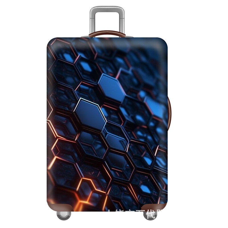 2026 3D Printed Suitcase Protective Cover Trolley Case Cover Travel Dustproof Elastic Cover Bag