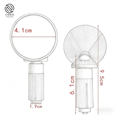 Mini Handlebar Plug Small Round | Motorcycle rearview mirror