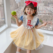 2021女童夏装新款韩版白雪公主儿童短袖连衣裙宝宝洋气网红公主裙