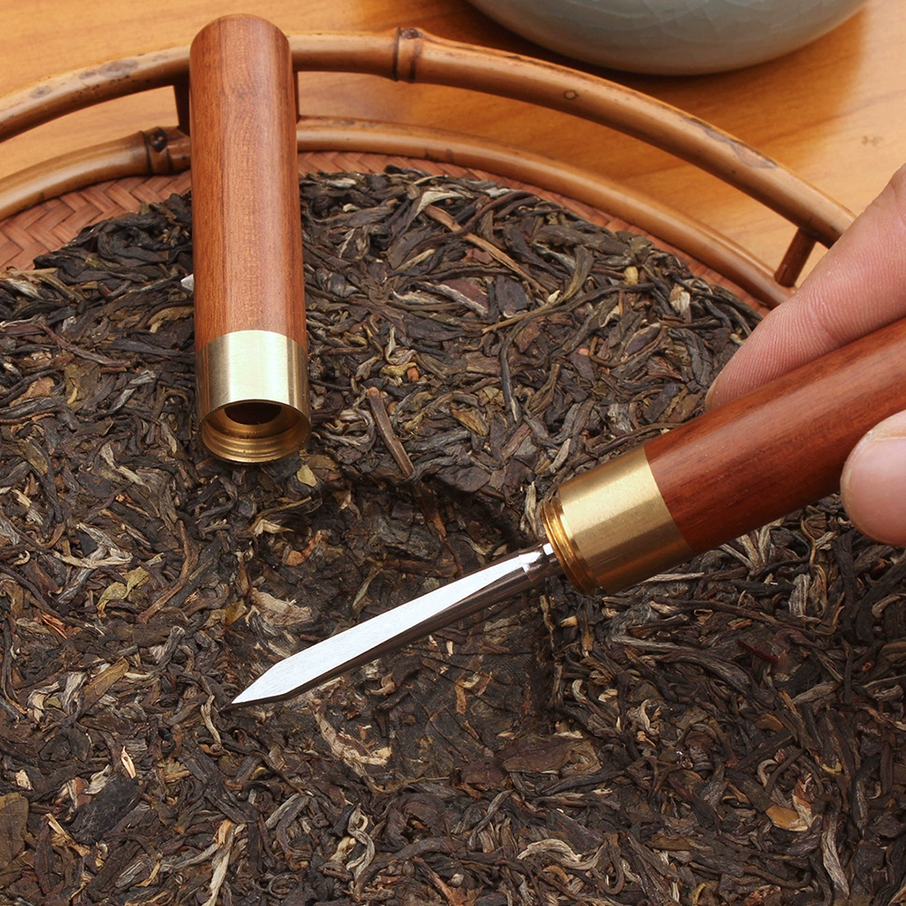 Производитель небольшой размер черное дерево игла для чая нож из розового дерева Чай пуэр конус чайный торт аксессуары для чайной церемонии поддержка лазерный логотип