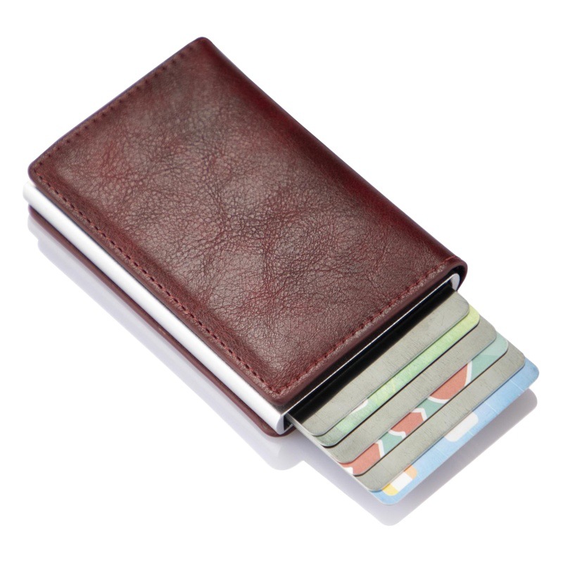 Fábrica al por mayor 2020 modificado RFID antirrobo cepillo hombres Amazon popular Freno de aleación de aluminio titular de la tarjeta