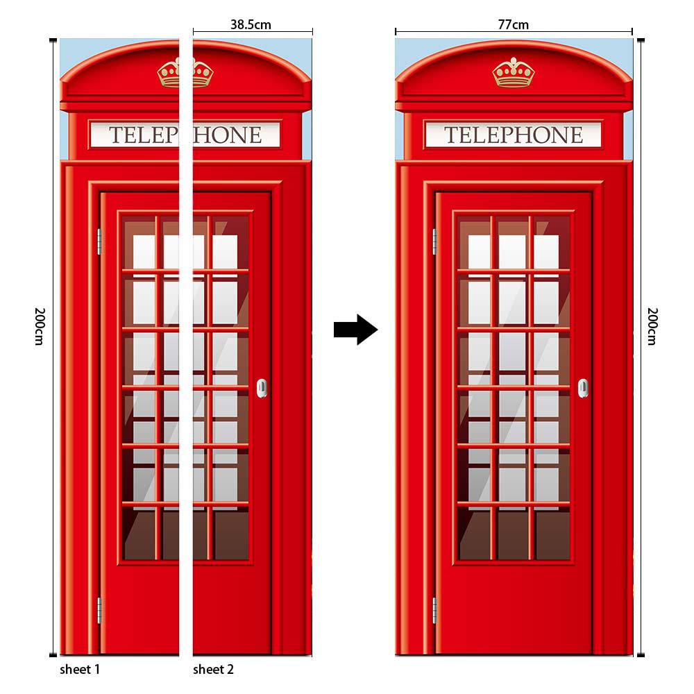 Pegatinas para puertas 3D respetuosas con el medio ambiente, autoadhesivos, fabricantes de origen al por mayor, patrones populares transfronterizos de alta definición, adhesivos para puertas impermeables, a prueba de aceite y antiincrustantes