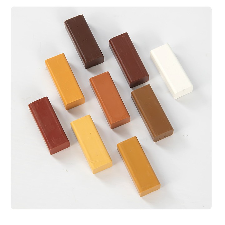 Wood Wax Crayon Cuadro ultra duro lápiz de cera caliente Muebles de madera sólida clavos de esmalte para pisos de madera reparación de cera