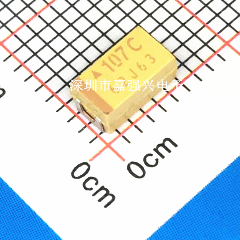 原装全新16V 6032 100uf 107C型贴片钽电容器胆电容