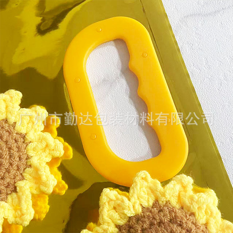 榴莲大米手提扣包装袋定制 真空面粉带手提孔手挽扣塑料袋子定做