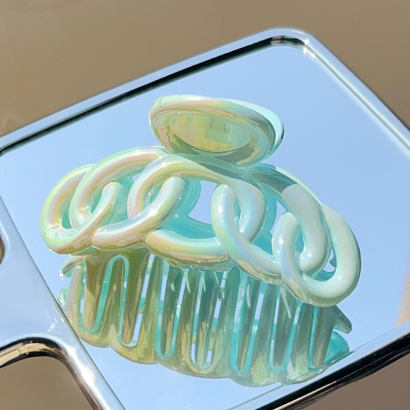 Amazonの新しい電気メッキのカラフルなヘアピン、ホリデースタイルのシェルプルメリアグリッパー、シャーククリップ、クロスボーダーヘアアクセサリー|undefined