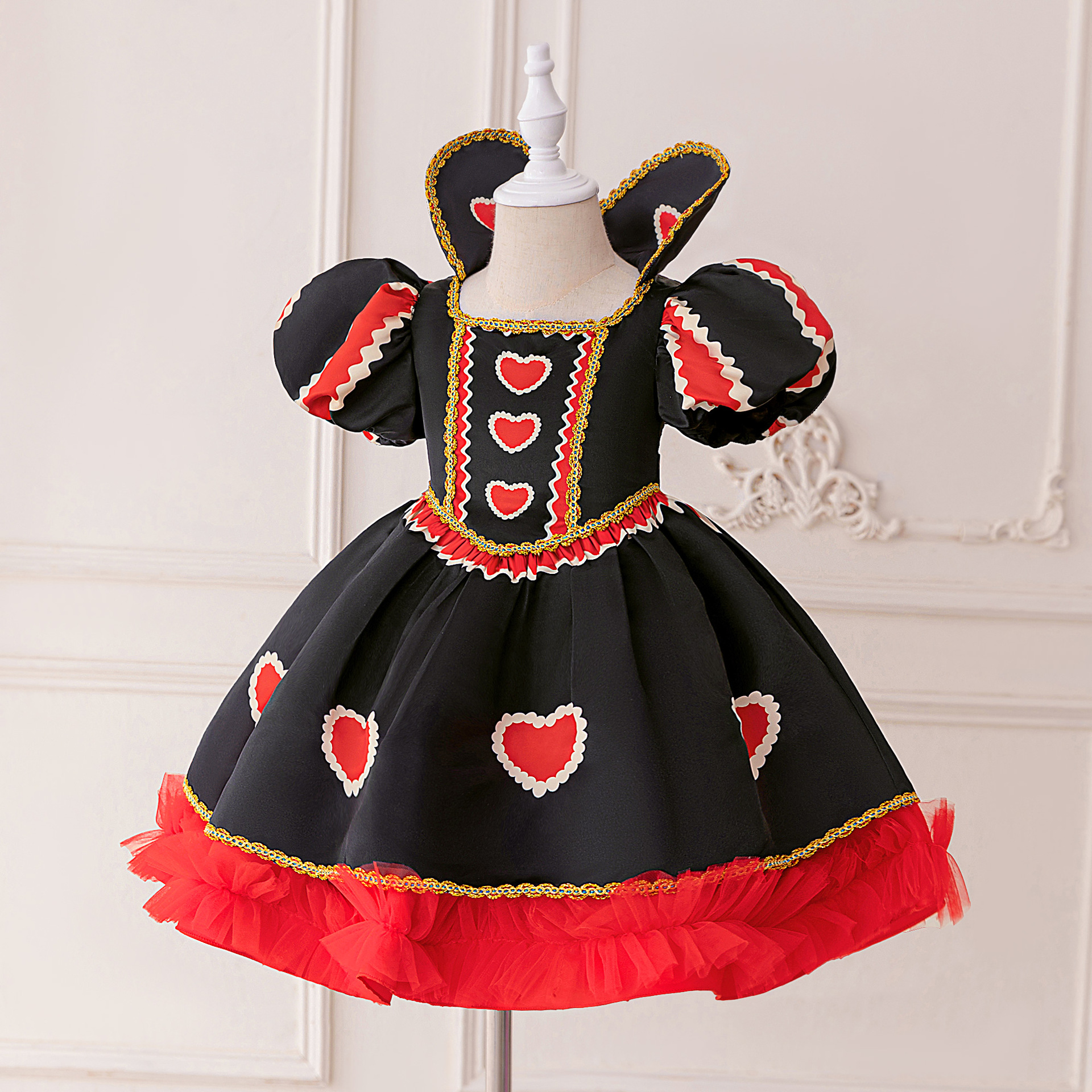 Halloween Heart Queen Chicken Chicken Collar Princesa Ropa de Niños Ropa de Niñas Ropa de Cos image 3
