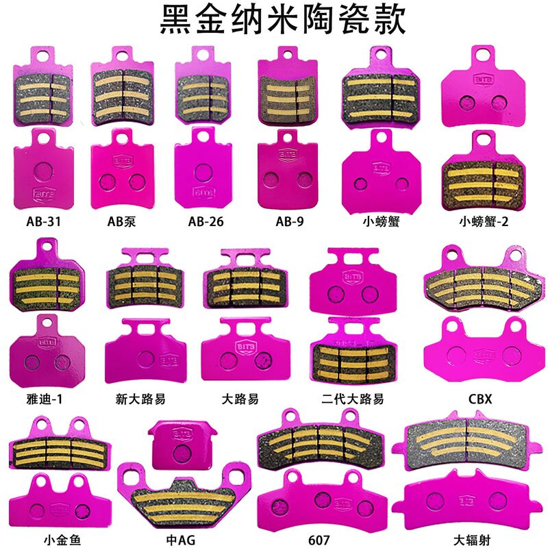 Wholesale) Electric Vehicle Brake Pads, Front and Rear Disc Brake Pads, Ceramic Suitable Models, Multi-Wear-Resistant Nano-Ceramic Disc Brake Pads