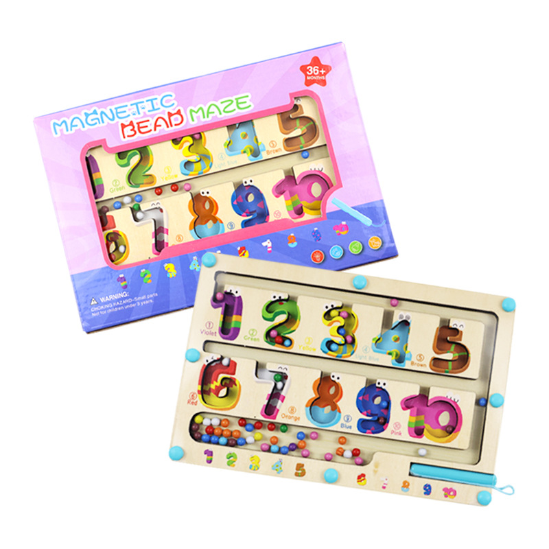 Contando magnético para niños transfronterizos Tablero de clasificación de color Clasificación de color Pluma magnética Juego de desplazamiento de cuentas Rompecabezas Juego de educación temprana
