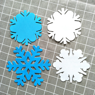 聖誕節兒童雪花海綿裝飾貼片 冬季教室裝飾牆貼 EVA仿真雪花貼紙