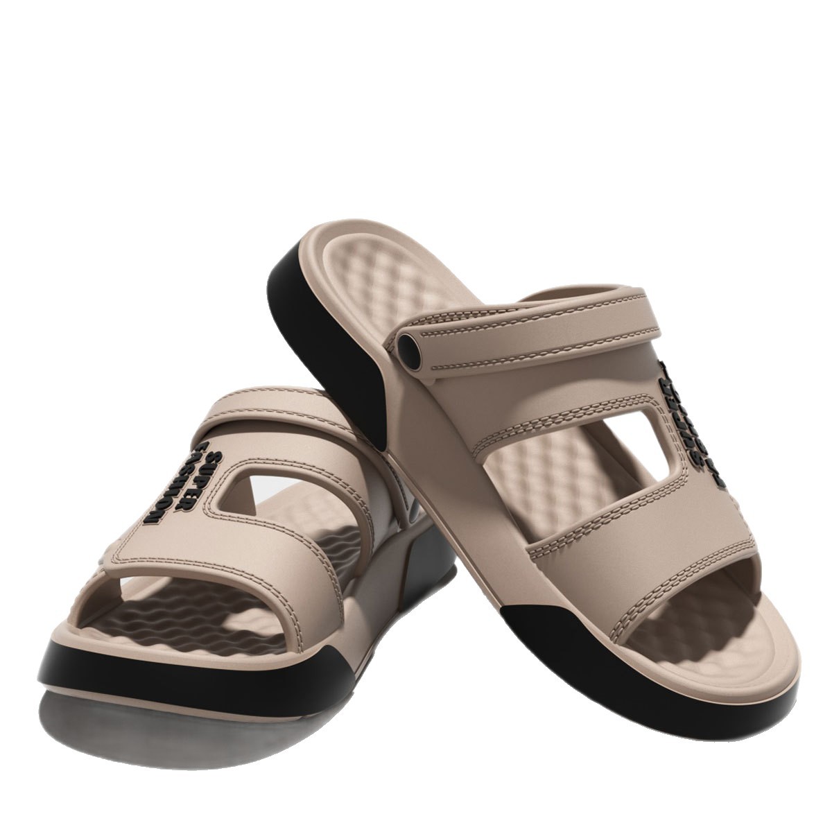 Sandalias antideslizantes de fondo grueso EVA para hombres de verano nueva moda interior y exterior dos zapatillas de playa frías