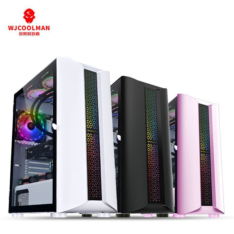 Toughened glass Desktop computer USB3.0 With Light Bar Widebody Split new pattern Chassis Glory