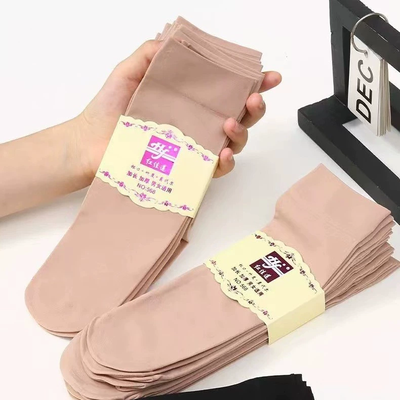 Женские свободные носки Универсальный дезодорант Four Seasons, впитывающий пот, анти-шелковые бархатные толстые стальные чулки, короткие чулки для среднего и пожилого возраста
