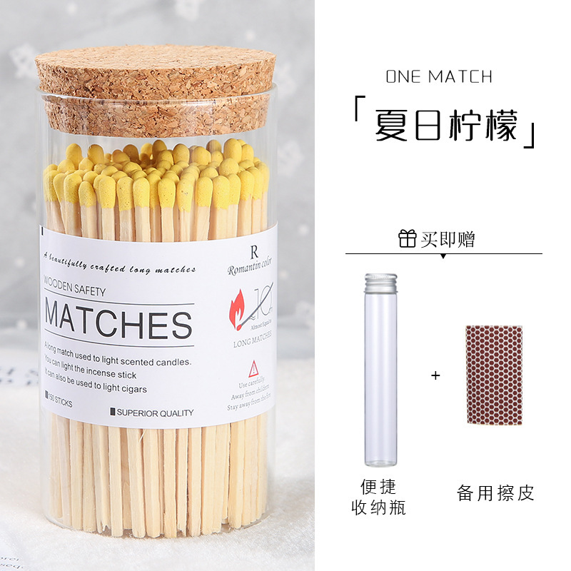 Velas de aromaterapia, fósforos de mango largo especiales, botellas de fósforos de colores al por mayor, materiales de fuego antiguos, versión extendida de alto valor