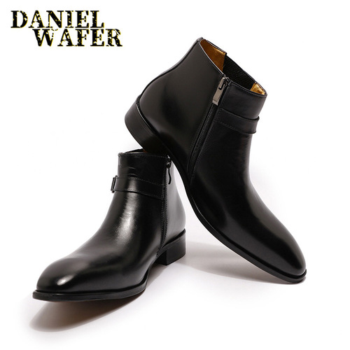 Large size retro European and American Chelsea boots spring men's genuine leather short boots cross-border men's shoes chelsea boots