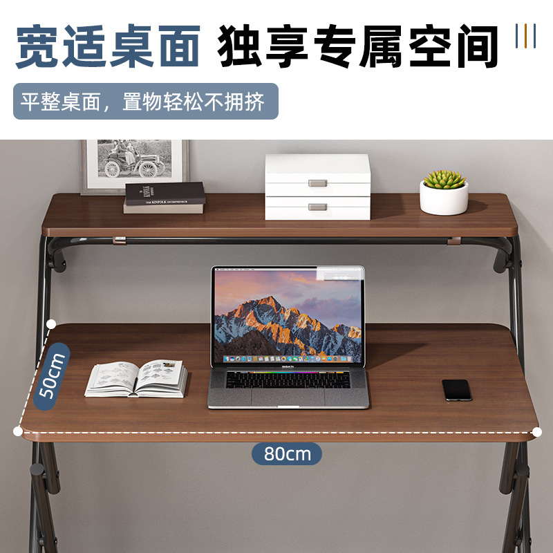 Mesa de computadora plegable, escritorio de escritorio plegable