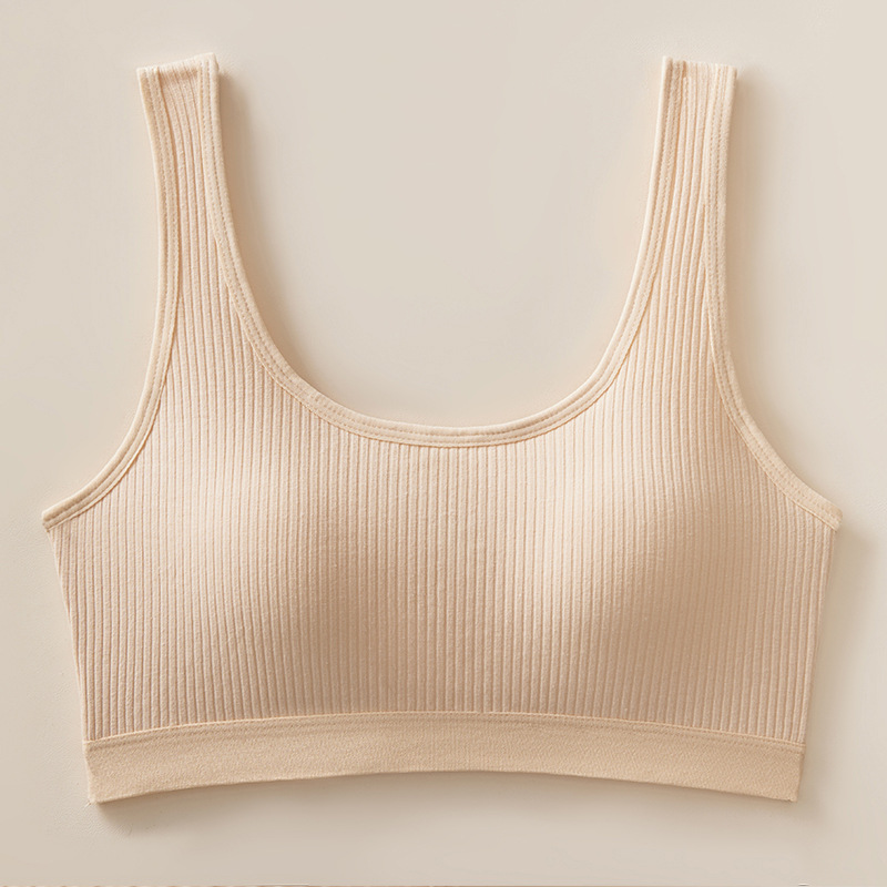 ropa interior a prueba de choque de estilo deportivo para mujeres, pecho grande y pequeño, taza ligera sin marca, espalda hermosa sin anillo de acero, sujetador anti-caída.