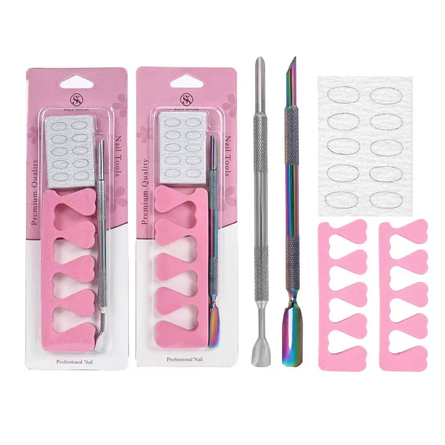 美甲死皮套装前置处理三件套修甲卸甲去死皮美甲不锈钢工具套装