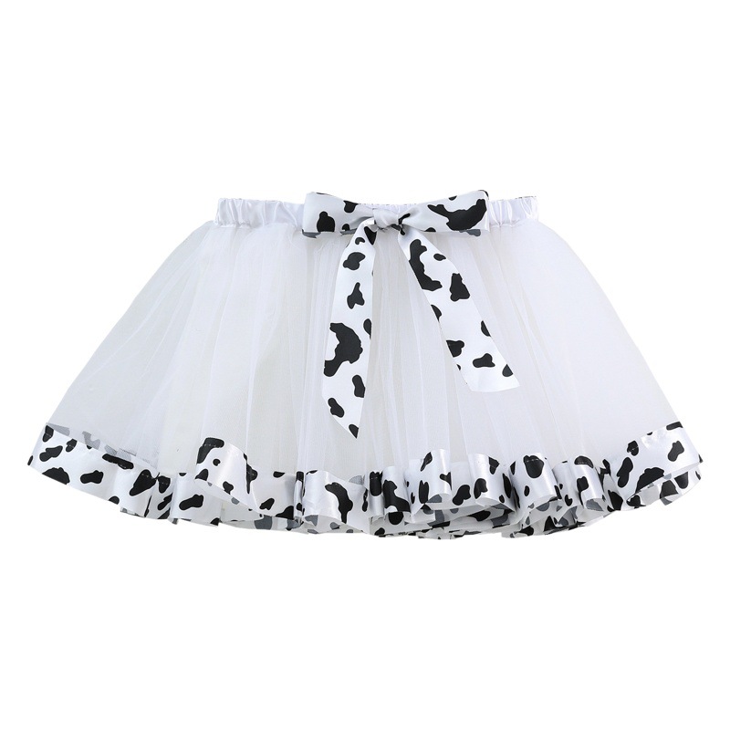 Halloween Animal-Themed Mesh Tutu Skirt for Girls, Printed Half-Skirt, Children's Puffy Skirt, Performance Short Skirt for Girls