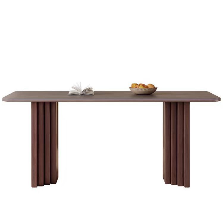 Mesa y silla de comedor de madera maciza de estilo medieval 2024 nuevo estilo americano francés negro retro de madera pequeña casa