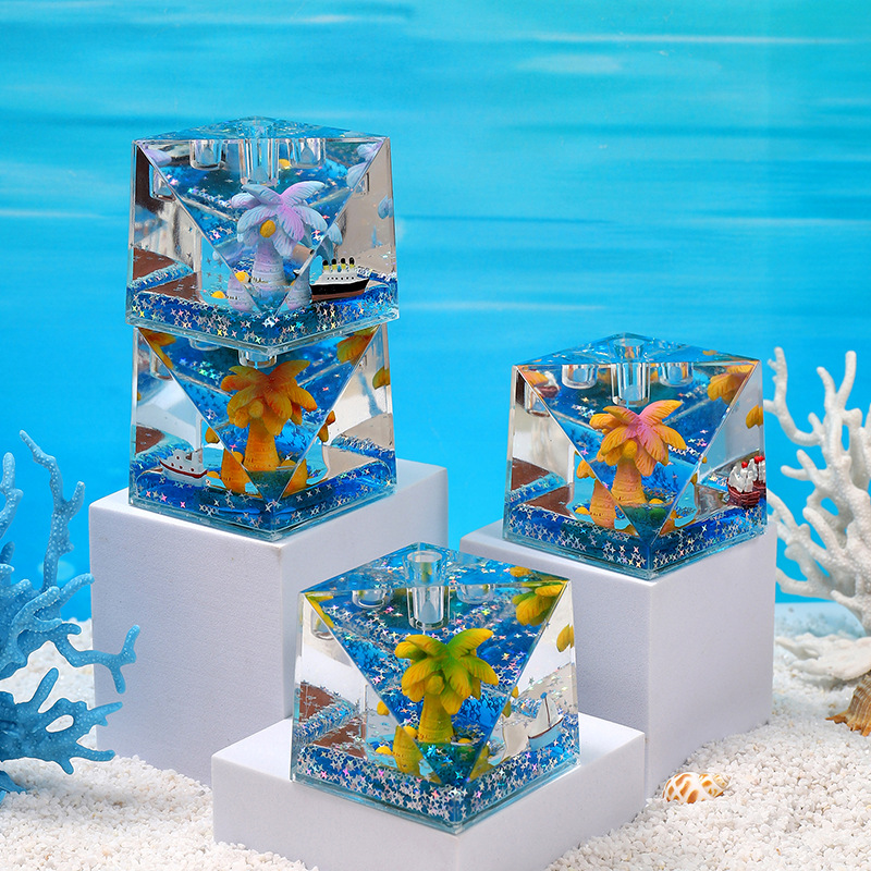 Muchos nuevos cocos creativos series de escritorio marino Wenchuang en aceite descomprimido pequeños adornos esponjas conmemorativas pequeños regalos