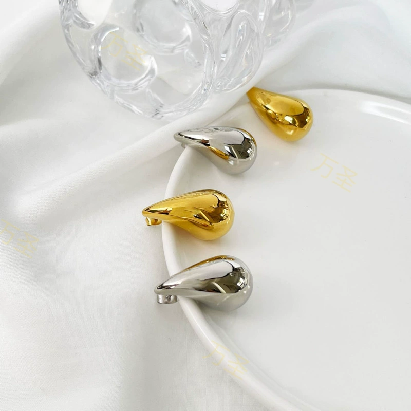 Серьги, дизайн слезка, 24K позолота или серебро, размеры XS–XL