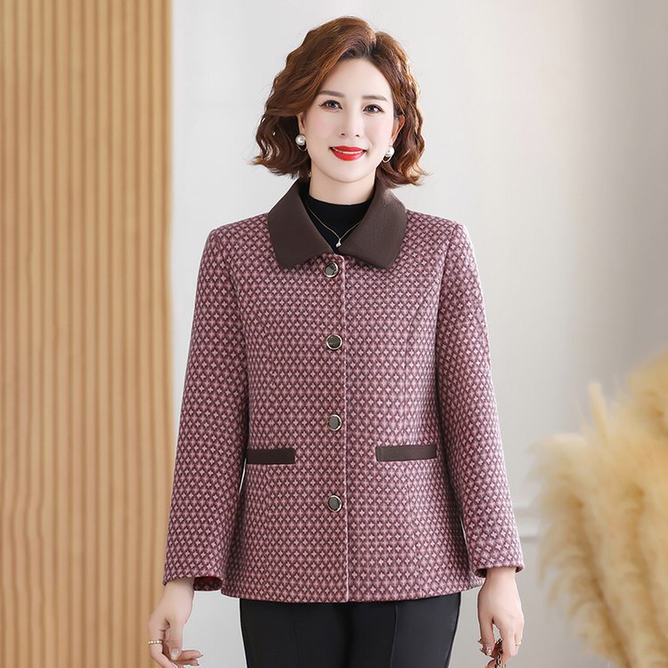 中老年人女装外套新款奶奶装春秋季上衣长袖妈妈装秋款衣服太太|undefined