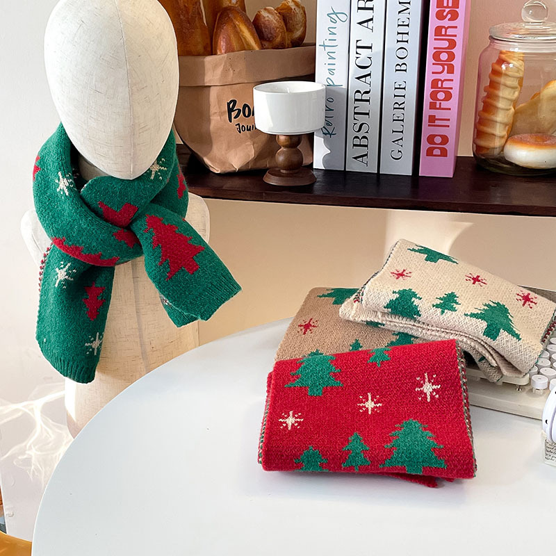 Cadeau de Noël Écharpe pour enfants Écharpe coupe-vent épaisse et chaude pour bébé garçon et fille_voghion.com