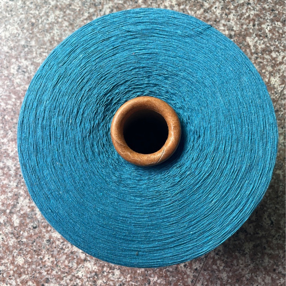 供应10S孔雀蓝气流纺棉纱
