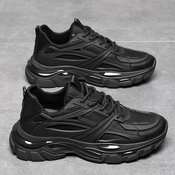 2024 Torre Shoes Men's 8cm Inner Height Thick Sole eva Breathable Shoes Men's Sports Casual Shoes Leather