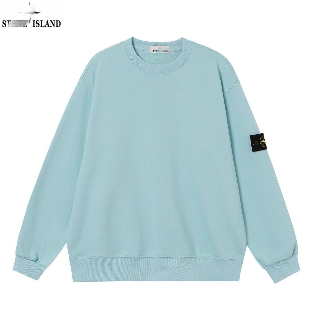 Stone Island Crewneck Sweater Cotton Light Blue