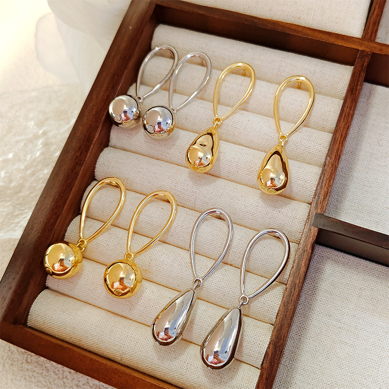 15g Weight 1 Pair Simple Style Geometric Plating CCB Drop Earrings