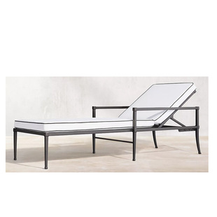 Outdoor Reclining Bed with Aluminum Alloy Frame, Balcony Garden Furniture Sample Room, Popular Model in North America, Reclining Chair for Balcony, Same Model