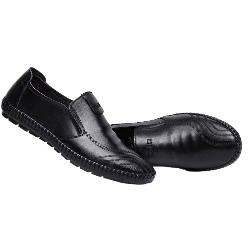 Кожаная обувь, мужская повседневная обувь, трансграничная оптовая продажа, кожаная обувь, мужская обувь, мужская весенняя обувь без шнуровки, Мужская обувь в горох