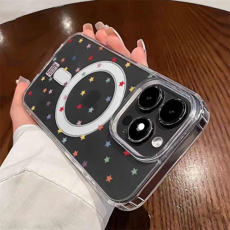 Полноэкранные звезды, совместимы с камерой серии Apple 16, кнопки камеры все включено 14 15 магнитный 11 акриловый 16pro прозрачный