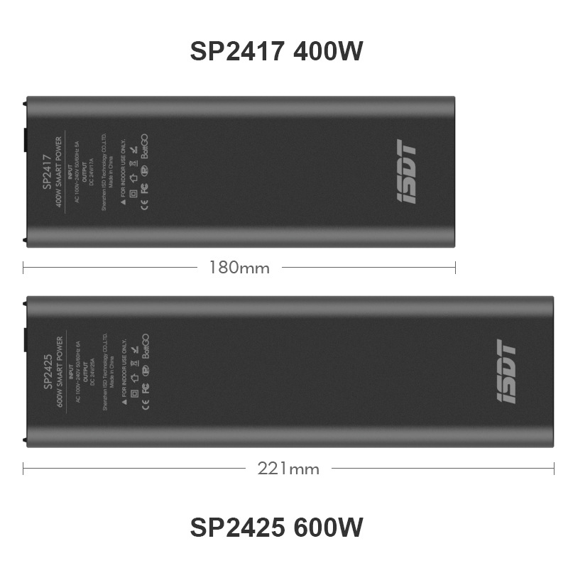 ISDT艾斯特 SP2417 2425 2433 3060 平衡充电器电源 400W 600W