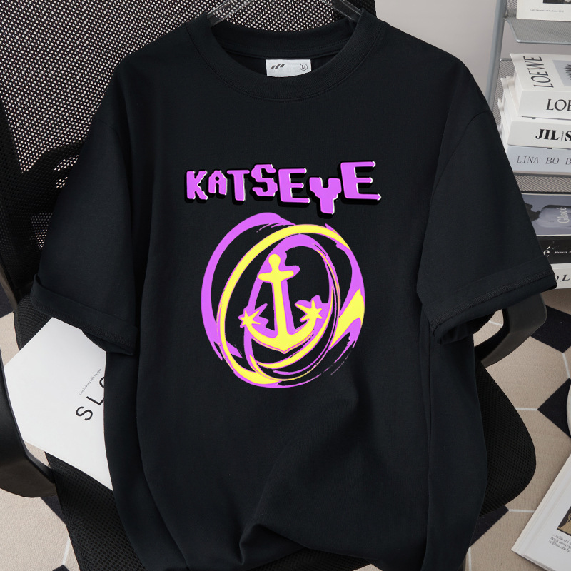 Cross-Border Bestseller Katseye Printed T-Shirt Loose Korean Style Top 260g 100% Pure Cotton Short Sleeve 60123-6 Cross-Border Bestseller Katseye Printed T-Shirt Loose Korean Style Top 260g 100% Pure Cotton Short Sleeve 60123-6