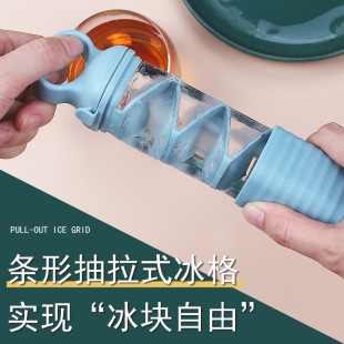 Cross-border New Ice Cream Creative Home Bar Ice-making Ice-popsicle Abrasives 10-compartment Self-made Quick-frozen Ice-maker Case
