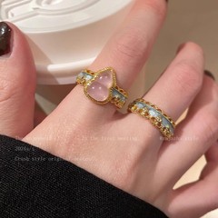 新しい中国式のヒョウタンのレースの復古の開口の指輪の女性の高級感の軽い豪華な食は国の風の気質の個性の指輪を指します。