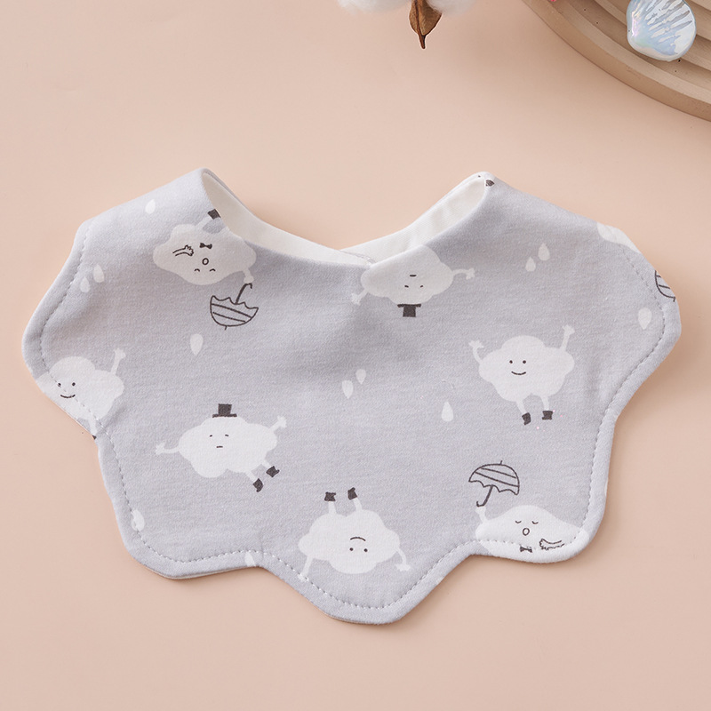 회색 구름 [큰 꽃잎 턱받이]