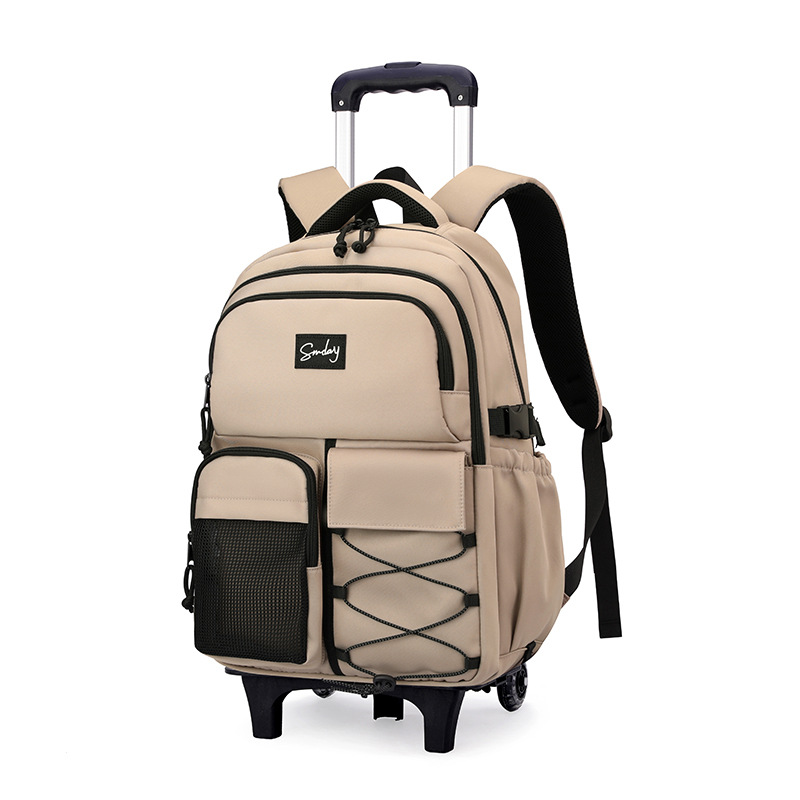 Mochila de tracción para niños de peces naturales, estudiantes de primaria de grado 3 - 6 pueden escalar escaleras, moda de alta capacidad, bolsas de tracción de escuela secundaria