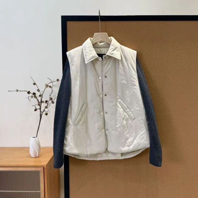 羽绒棉马甲女短款秋冬新款2025韩版宽松小个子棉背心坎肩外搭马夹|undefined