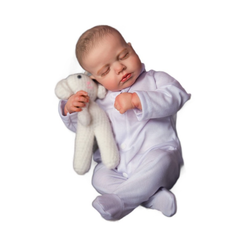 Juguetes de muñeca renacer pegamento suave imitación pura hecha a mano 20 pulgadas muñecas de vestir muñecas de lavado pintadas de bebé