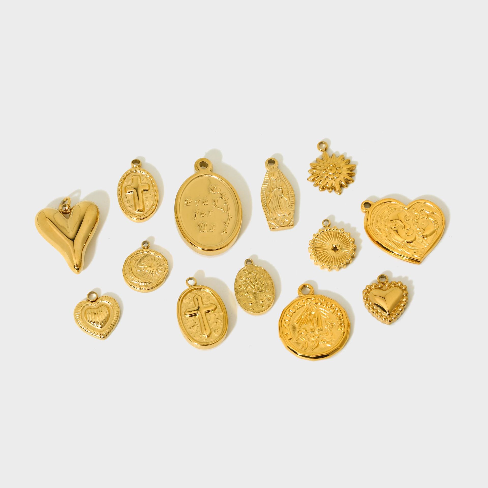 5g Weight 0.03µm-0.05µm Gold Plating Thickness PVD Coated Gold Plating Process Pendant Jewelry Making Type 18K Real Gold Plated Plating Material 1 Piece Quantity 304 Stainless Steel Material Portrait, Starburst, Heart Shape, Shell Pattern Casual, Simple Style Style Plating Craft 1 Piece 304 Stainless Steel Letter Heart Shape Floral Jewelry Accessories Pendant 12
