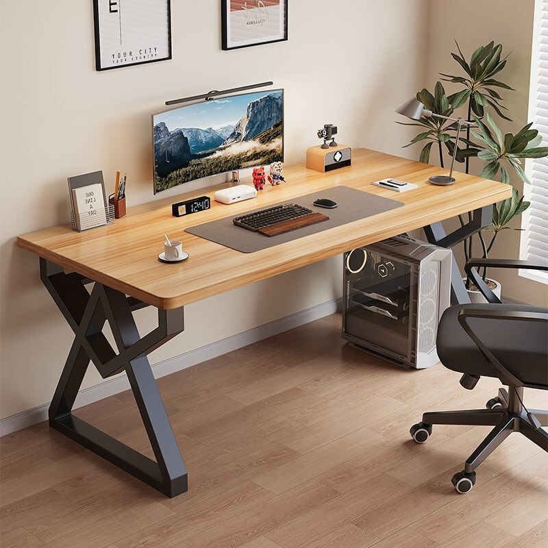 Simple modern eco-friendly computer desk for home use, E1 eco-friendly rectangular office desk for rental housing and gaming Simple modern eco-friendly computer desk for home use, E1 eco-friendly rectangular office desk for rental housing and gaming